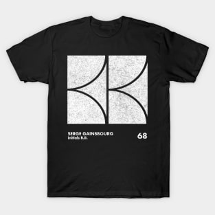 Serge Gainsbourg / Minimal Graphic Design Tribute T-Shirt